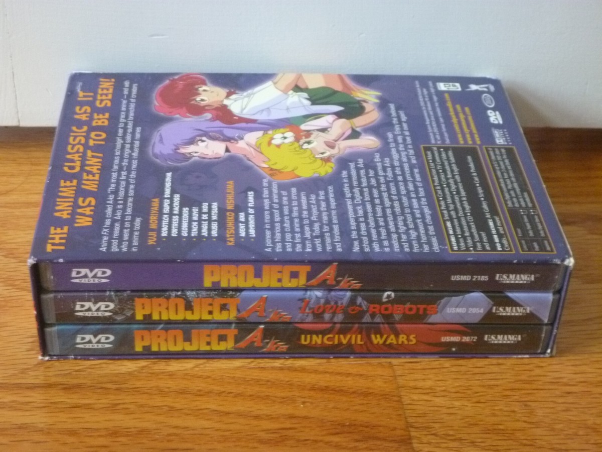 Project A-Ko 3-DVD Love Robots Uncivil War + Soundtrack CD Box Set 