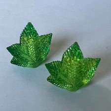 ALIENATION BMX FOUR-TWENTY LEAF BICYCLE VALVE CAPS TRANSLUSCENT GREEN SCHRADER