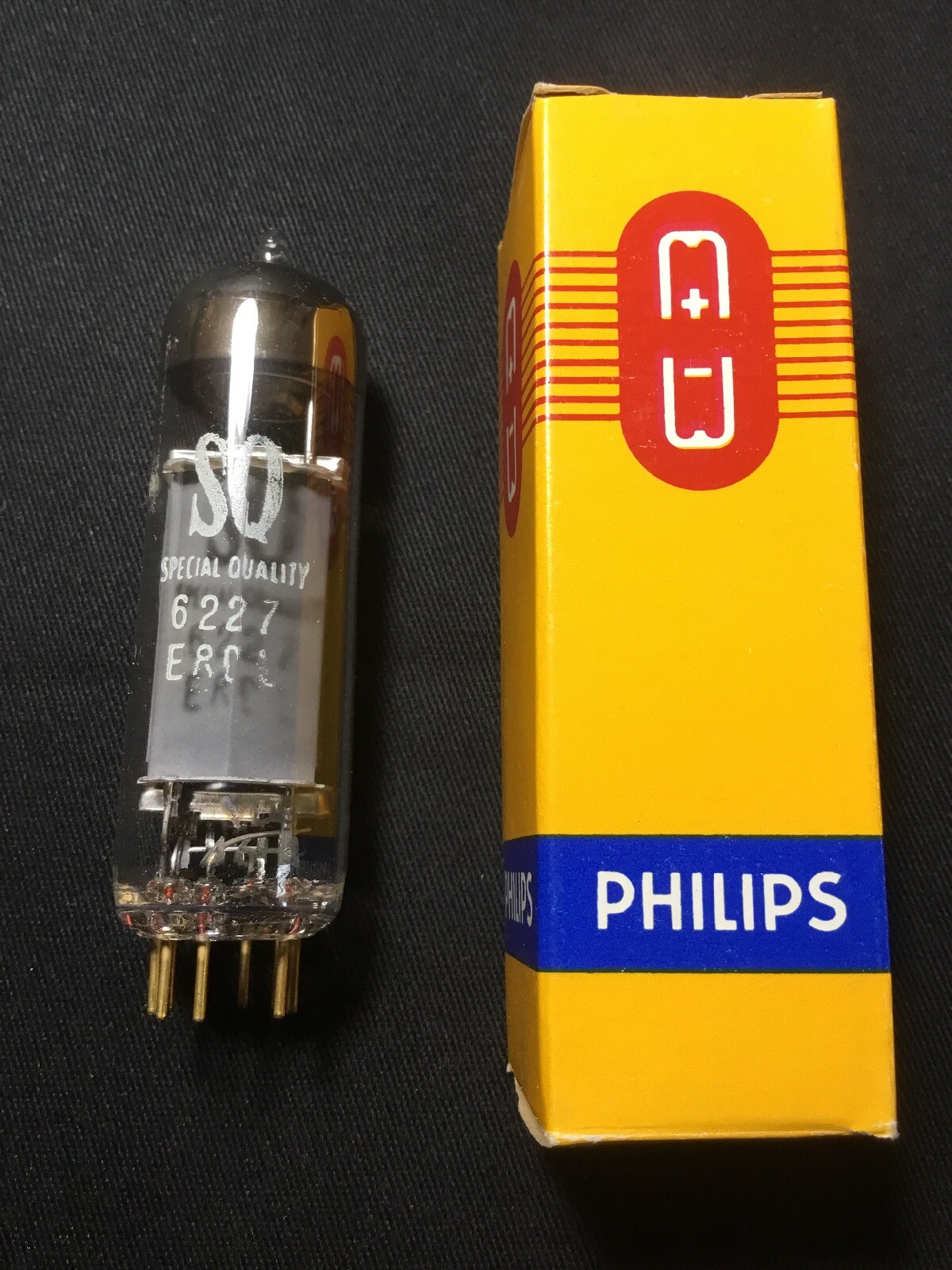 NOS NIB PHILIPS 6227 E80L SQ Gold Pin VACUUM TUBE Holland TESTED 7.
