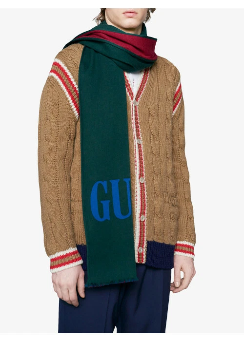 Foulard en laine logo Gucci
