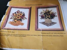 Vintage The Creative Circle Embroidery Kit Sunflowers and Daisies 1983