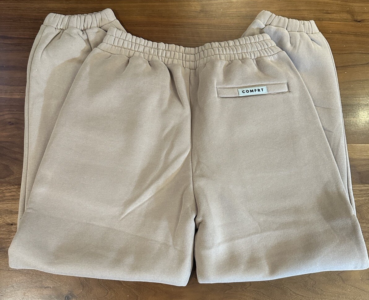 COMFRT TRAVEL ESSENTIALS SWEATPANTS IN LATTE SIZE LARGE L NWOT
