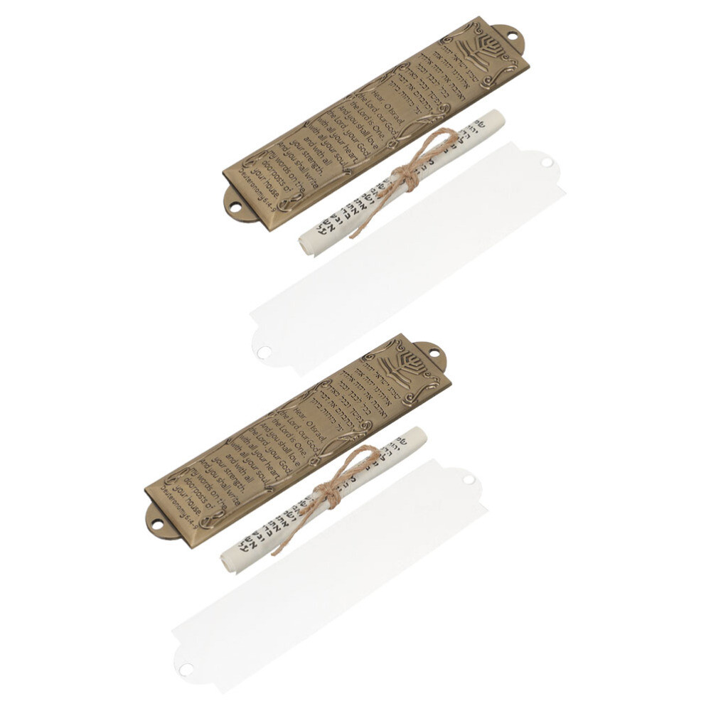 2 Sets Front Door Jewish With Scroll Metal Mezuzah, Metal Mezuzah Mezuzah Decor eBay