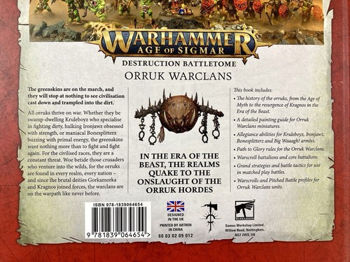 Game Workshop Warhammer Age of Sigmar Destruction Battletome Orruk Warclans - Imagen 3 de 18