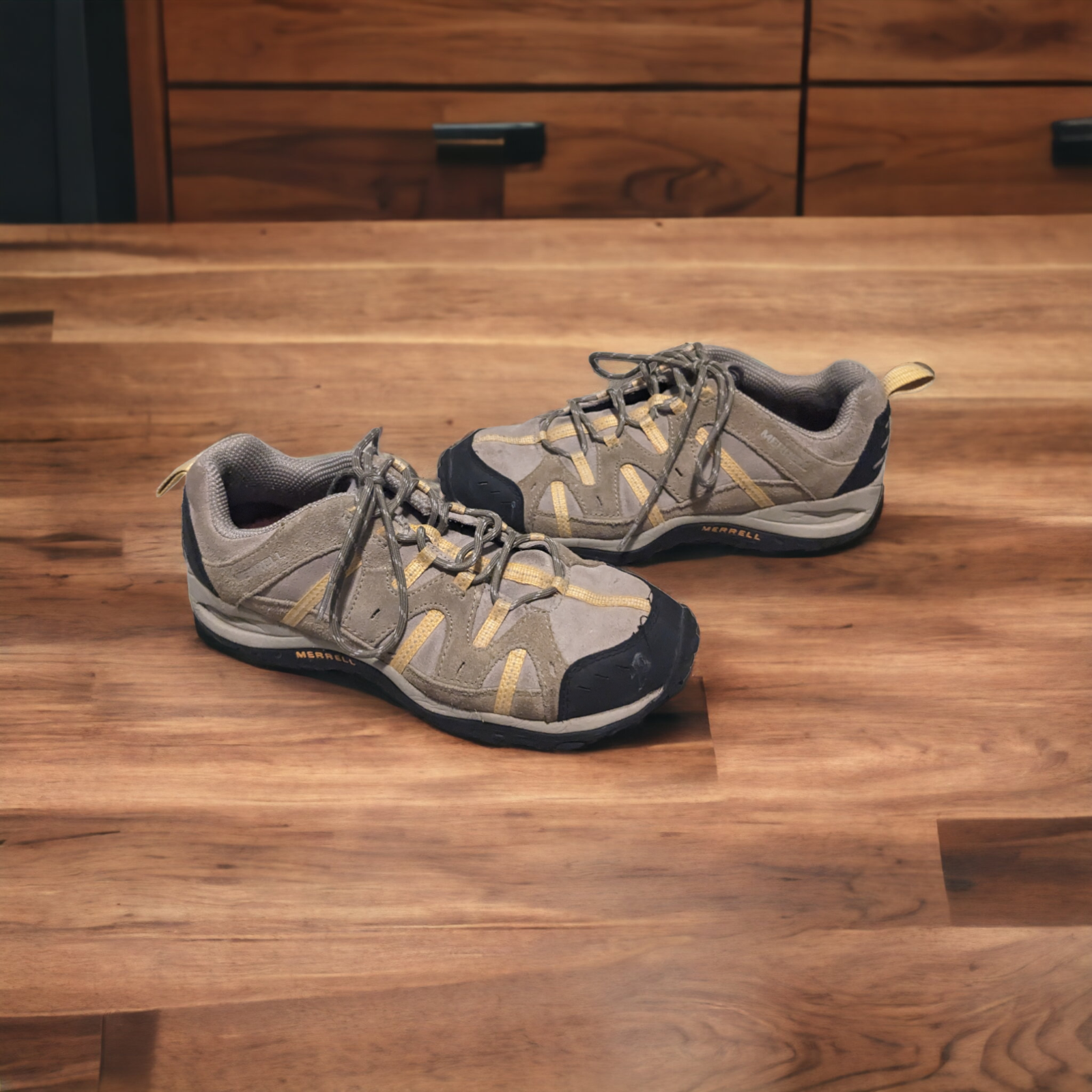 Scarpe da donna Merrell marrone marrone pelle casual outdoor escursionismo Gorpcore taglia 10M