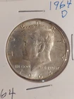 1964-D Kennedy Half Dollar Denver Mint 50 Cent Coin