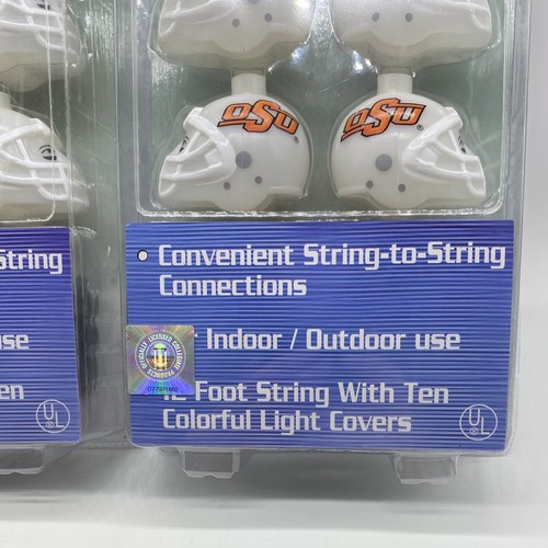 2 OSU Oklahoma State University Cowboys Collegiate Helmet String Lights New - Picture 4 of 8