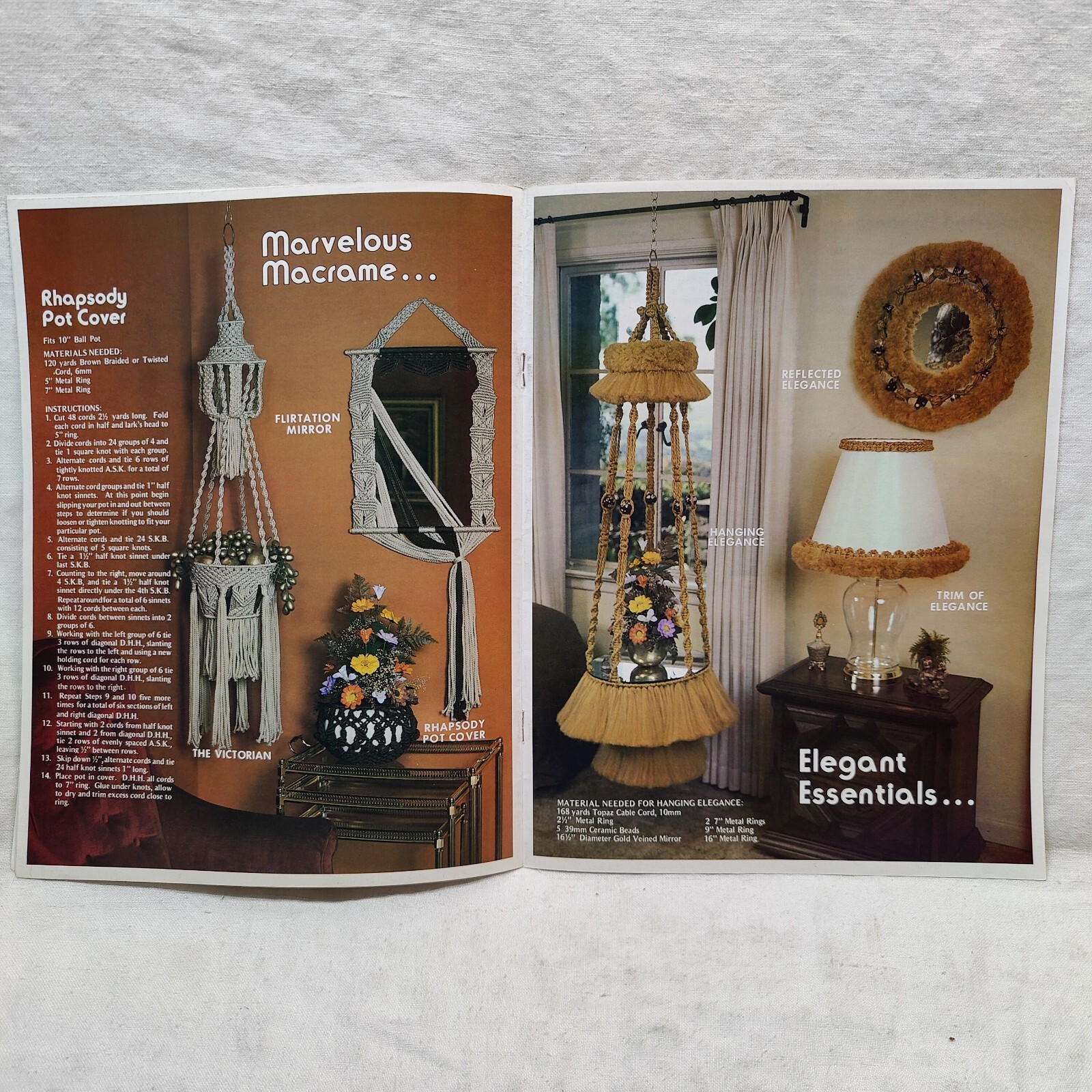 Rare Vtg 1978 MACRAME FOR EVERYDAY LIVING 15 Project Instructions GayleMot GM18