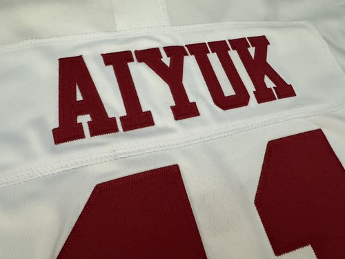 Large Brandon Aiyuk #11 Vapor FUSE Jersey White Elite Qualty San Fran 49ers - Picture 9 of 11
