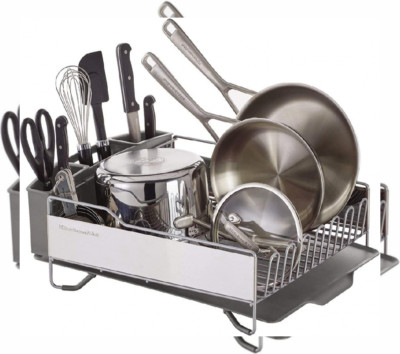 KitchenAid Full Size Dish Rack, Light Grey Gray 