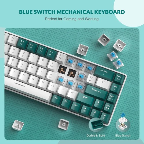 RK-T8 Wired TKL 65% Mechanical Gaming Keyboard RGB + C Cable for PS4 PS5 Xbox PC - Picture 10 of 29