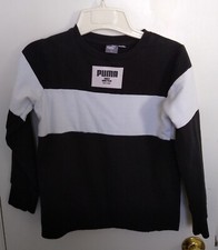 Boys - Puma Black  White Sweatshirt - Sz S 8 
