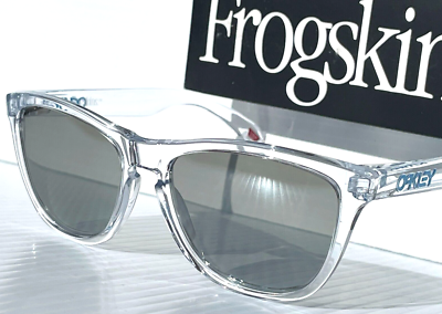 Buy NEW Oakley Frogskins Clear and Blue POLARIZED Galaxy Chrome