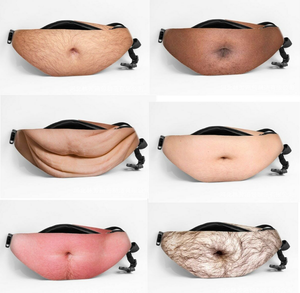 men's hairy belly fanny pack