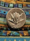 4.0 Ozt Hand Poured Silver Cannabis Leaf Round 0.999 Fine