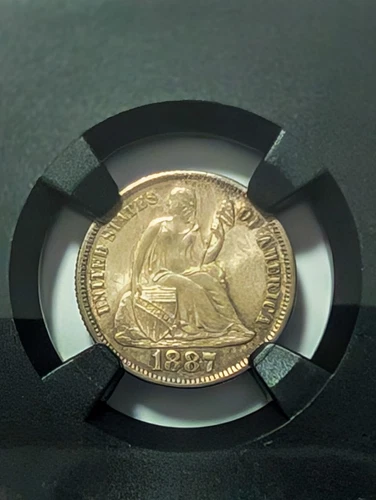 1887 Seated liberty dime NGC MS63 ❤️vauldbox💥- series 5