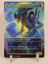 Sliver Legion FOIL Proxy Playtest Card with Custom Alien Metal Art Design