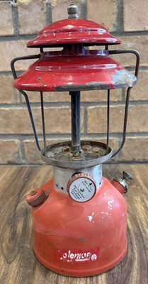 #ad #ad Vintage Red Coleman 200A Single Mantle Lantern Dated 1 64 Parts or Repair $35.95