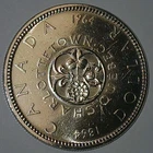 1964 🇨🇦 Canada $1 Silver Dollar Charlottetown  Quebec Coin .800 Silver