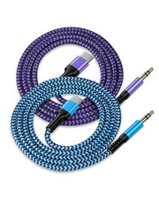 Aux Cord to USB C, 2Pack/3.3ft USB C to 3.5mm Audio Aux Jack Cable, Type C to...