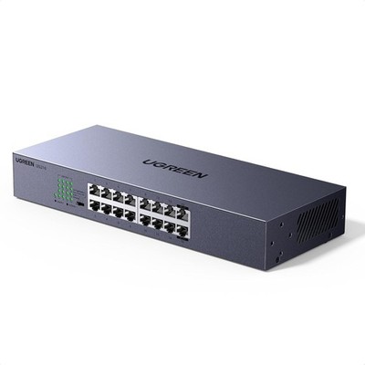 Gigabit LAN Switch 16 Port Unmanaged 19 Zoll Metallgehäuse Ethernet