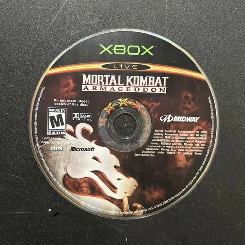 Mortal Kombat: Armageddon (Microsoft Xbox, 2006) Disc Only