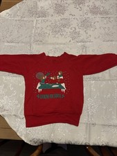 Kids Vintage Christmas Sweatshirt Size 2-4 Fruit Of The Loom