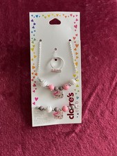 Claire's Girls' 3 Piece Kitty Ring,Necklace And Bracelet
