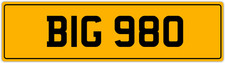 PORSCHE CARRERA 911 GT 980 GT1 3X3 DATELESS B16 B19 PRIVATE NUMBER PLATE BIG 980