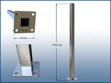 145 cm Standfuß E Auto Ladestation Edelstahl...
