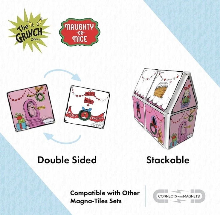 CreateOn Magna-Tiles Limited Edition Grinch Magnetic Building Toys from Dr. Seus - Image 3 of 4