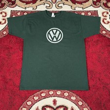 Vintage Y2K Volkswagen Green VW Logo Graphic T Shirt Fits Size L