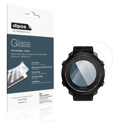 2x Schutzfolie für North Edge Apache 3 - Anti-Shock 9H Folie dipos Glass