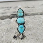 Mohave Turquoise Ring, 925  Sterling Silver Ring, Handmade Ring, Gemstone Ring,