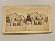 Silver Bullion Colorado Stereoview Photo Gurnsey #87 Platte Station Ore Bars
