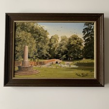 Original Roy Kraty Oil Painting Linton in Craven Yorkshire Framed Landscape Art