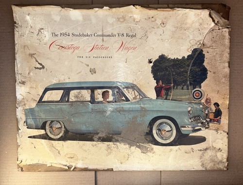 Vintage 1954 Studebaker Commander Regal Dealership Poster 23.5x18 One Of A Kind