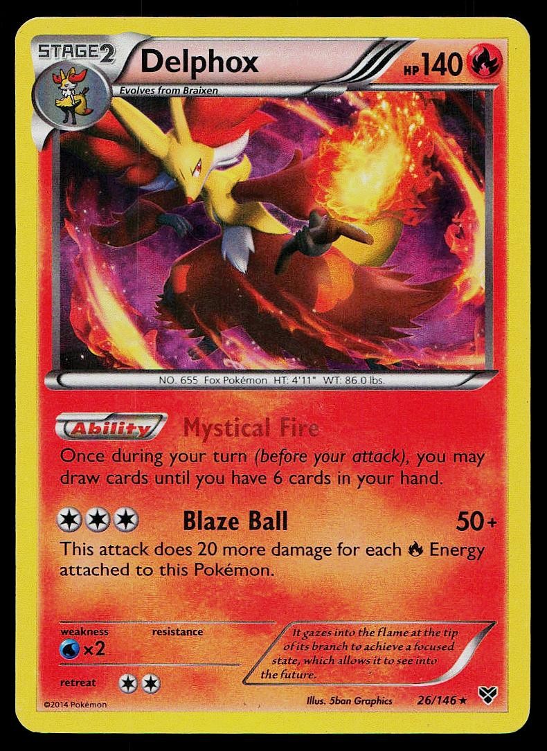 Pokemon Card XY Delphox 26/146 Holo Rare