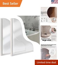 Shower Splash Guard Large Bathtub Water Blocker Waterproof Silicone Acrylic 2pcs