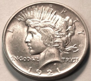 1921 Peace Silver Dollar Uncirculated Better High Relief Semi KEY Date $1 Coin