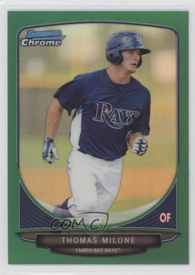 2013 Bowman Draft Picks Chrome Green Refractor 74/75 Thomas Milone #BDPP42 2x6