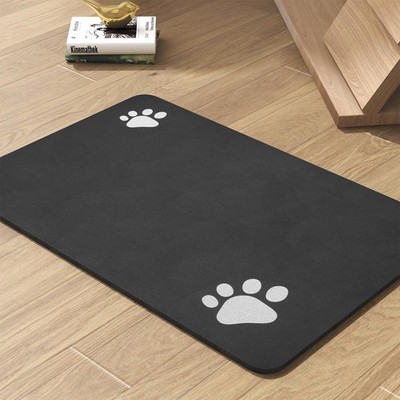 Pet Feeding Mat - Absorbent Dog Mat for Food & Water Bowls - No Stains, Quick Dr
