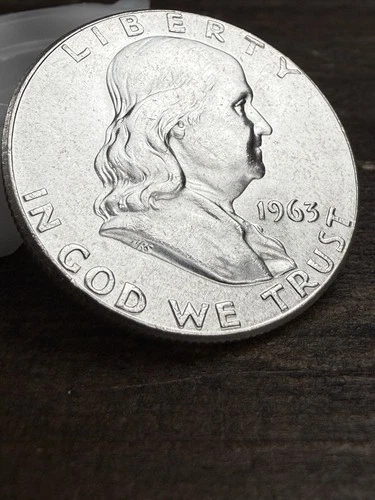 GEM BU Unc 1963 P Franklin Half Dollar Gem 90% Silver 50c 0.36 Troy Ounce 999