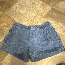 Old Navy Utility Denim Shorts Blue Size kid 10/12 L Elastic Waist Button Pockets
