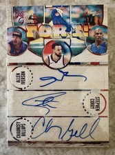2025 Leaf Glory Of The Game FOR 3! Iverson Curry Billups Triple Auto 1/5