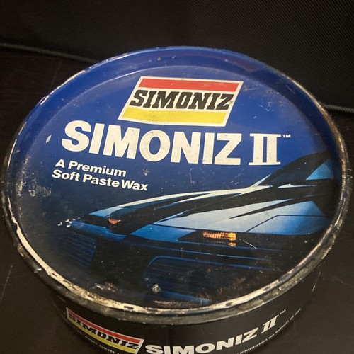 Vintage Simoniz II Car Wax Can 1984 Automobile Advertising - Imagen 2 de 4