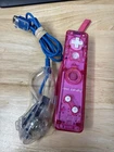 Rock Candy Nintendo Wii Remote & Nunchuck Controller - Transparent Pink - Tested