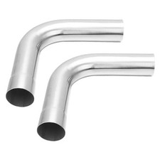 Exhaust 90 Degree Tube 2.25" OD 2 Pack, Stainless Steel Exhaust Pipe Mandrel
