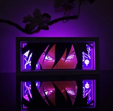 Naruto Sasuke LED Light Box Shadow Box Desk Ornament Anime Figure