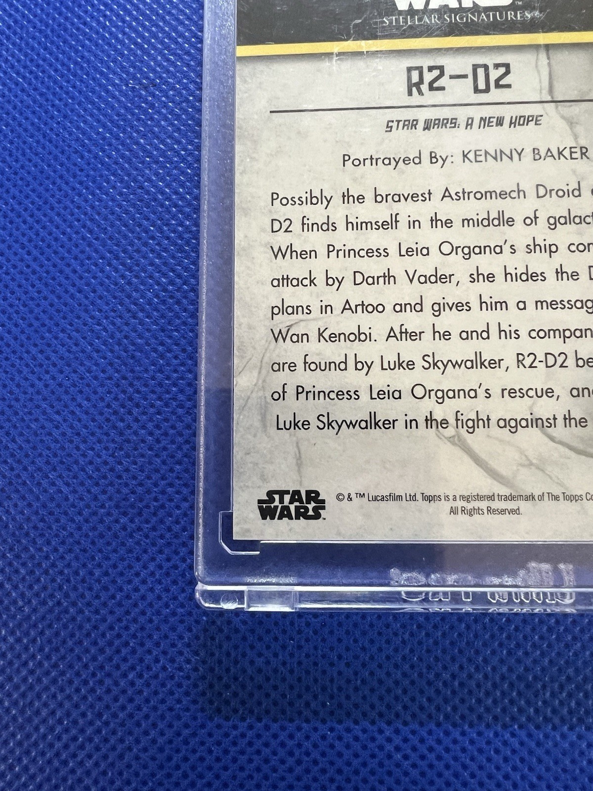2019 STAR WARS STELLAR SIGNATURES OF  KENNY BAKER "R2-D2" GREEN AUTO /20 #A-KB view 12